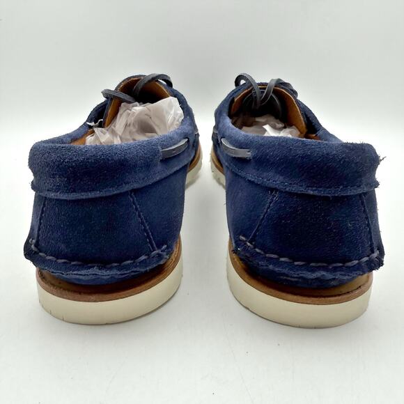 Sperry Mens X Sunspel Authentic Original Boat Shoe US 10 EU 43 Navy Suede NWOB - Picture 10 of 13